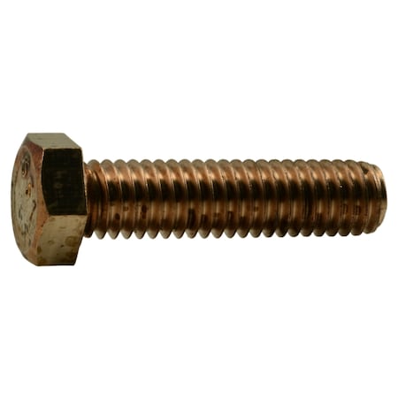 Midwest Fastener Not Graded, 3/8"-16 Hex Head Cap Screw, Plain Silicon Bronze, 1-1/2 in L, 5 PK 39364